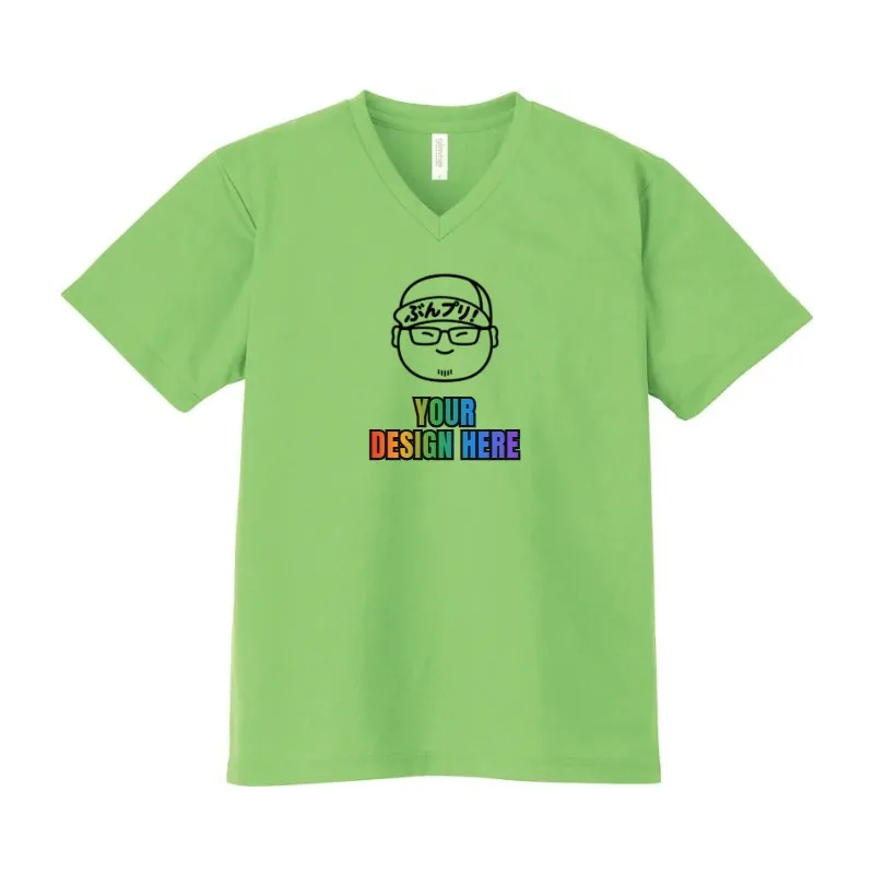 4.4oz ドライVネックTシャツ