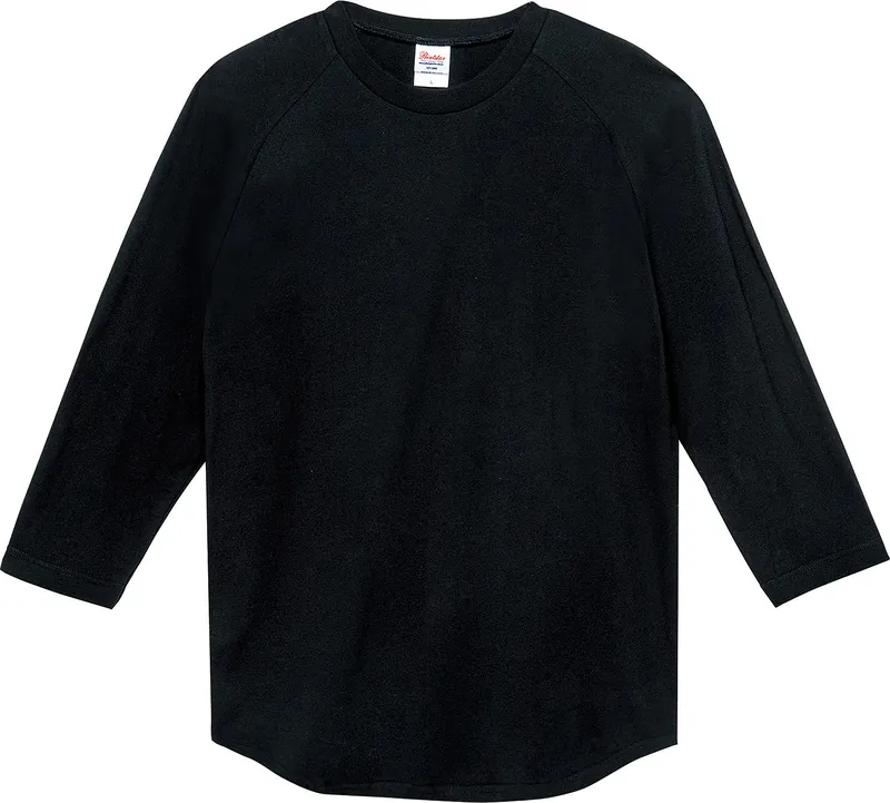 Printstar 5.6oz ヘビーウェイト ベースボールTシャツ（00107-CRB）ブラック